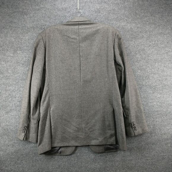 John W. Nordstrom Men's Blazer Suit Jacket Gray 44L 2-Button Cashmere Silk - Picture 6 of 14